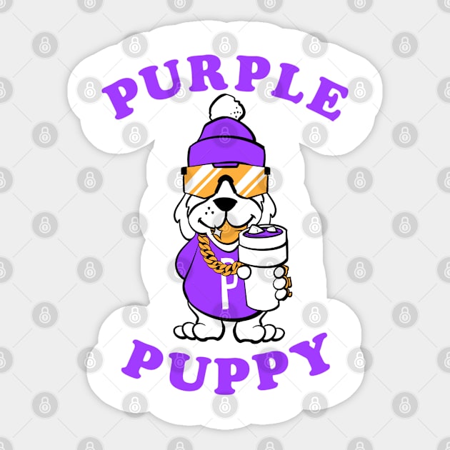 Purple Puppy Sticker by LVBart